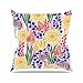 Kess CMY ar2004aop03 18 x 18 "Amy Reber Pretty Bouquet Floreale Giallo Outdoor Cuscino, Multicolore
