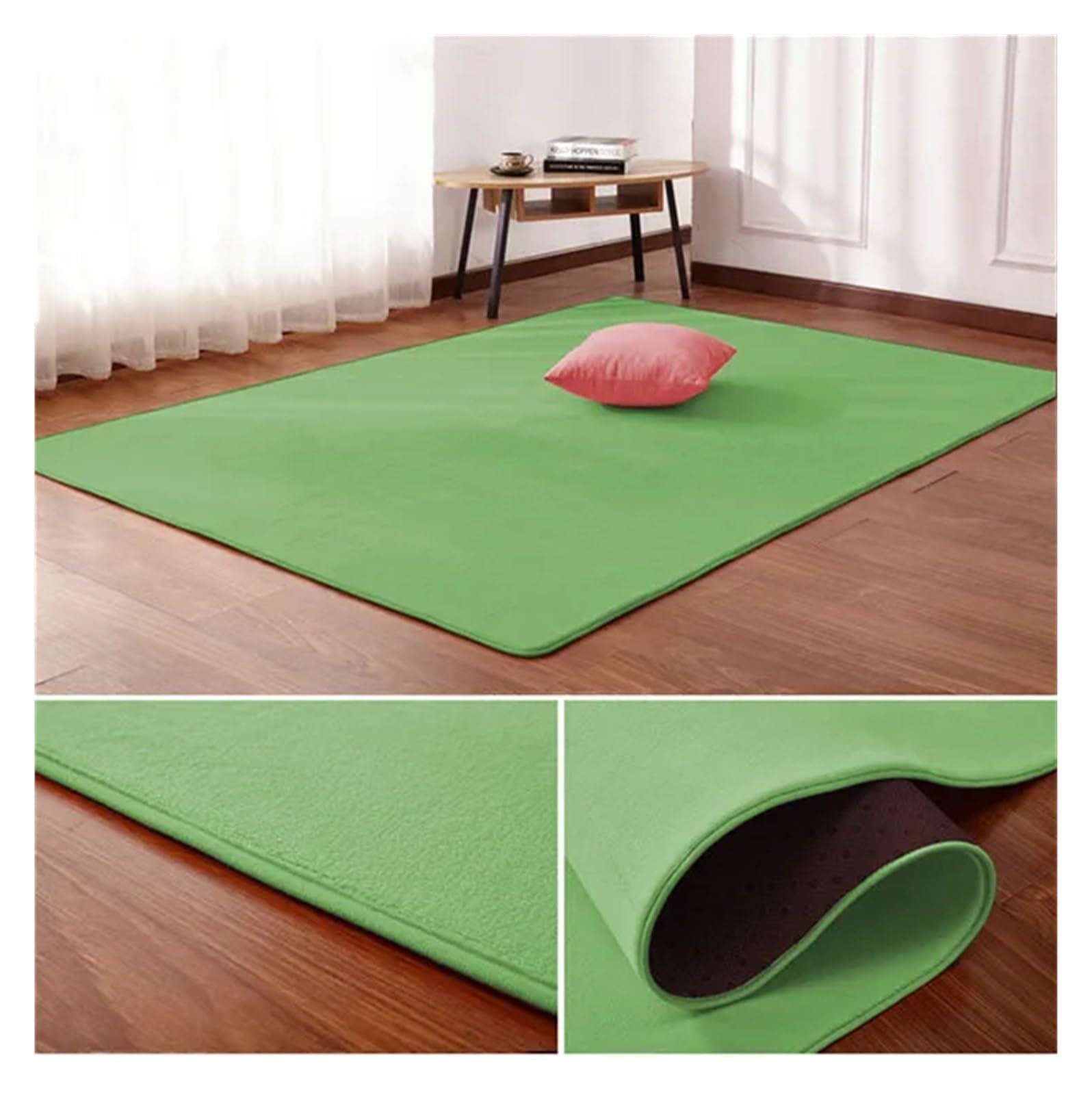 Tapis fourrure 180x200cm en polaire corail moelleuse pour le sol du salon