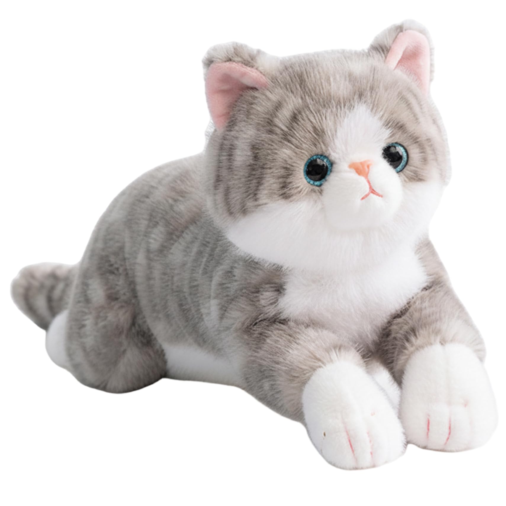 Monetais 20in Realistic Cat Stuffed Animal, Ultra Soft Plush with Lifelike Details, Large Cuddly Toy for Kids and Adults, Grey