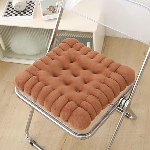 PENINSULA LOVE Biscuit Shaped Seat Cushion Soft Thick Chair Pad