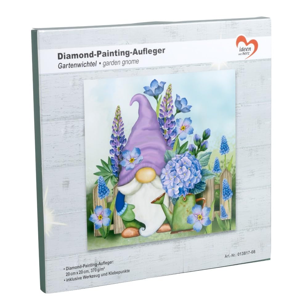 Ideen Mit Herz Diamond Painting Aufleger 20x20cm - Inkl. Zubehör Für Holzbox