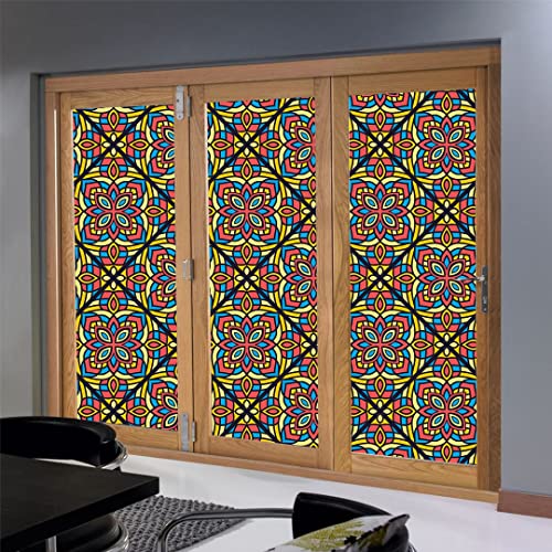 Image of CVANU Window Film Privacy Heat-UV Protection Self-Adhesive Window Glass Film Viny Sheet Multicolor Size(23inch X 200inch) C165