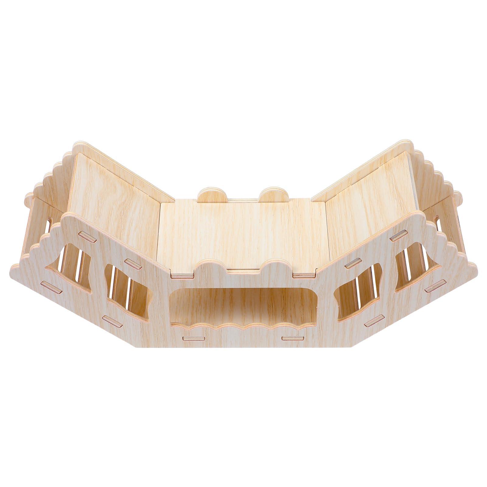 HJZHI Cachette polyvalente pour hamster et tunnel d'exploration, maison de hamster avec échelle d'escalade en bois pour gerbilles, hamsters, petits accessoires pour animaux de compagnie (style C)
