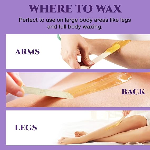 Satin Smooth Wax Sticks Large Applicator Wooden Waxing Stick for Hair Removal, Disposable Popsicle Spatulas for Body & Facial Waxing, Unisex Adult, 500 Count