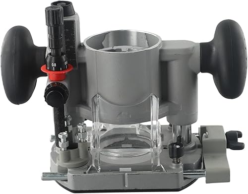 Miniatura 4 de Base de enrutador de inmersión de 2.559 in compatible con máquina de recorte, bloqueo de leva de motor de acero ajustable, bujes de aluminio de