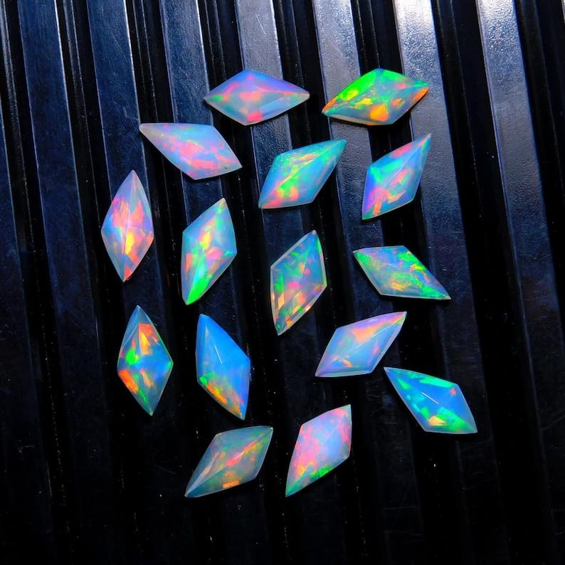 Opale éthiopienne facettée AAA pour création de haute joaillerie - 5