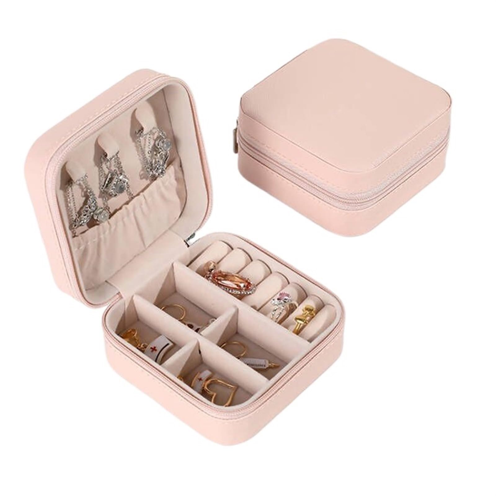 Generico Portagioie Organizzatore Portagioie Portagioie Portatile da Viaggio Portagioie Portaoggetti Portaorecchini Portagioie Portagioie (Rosa Chiaro)