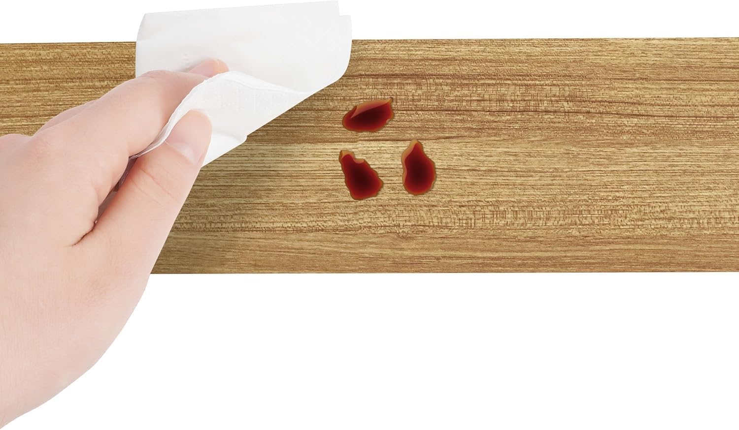 Decotalk Color de Grano de Madera Adhesivo Marrón 7.6X1500cm Papel Pintado Autoadhesivo Madera Para Pared Con Borde de Papel Pintado Impermeable Cenefa Adhesiva Con Diseño Para Marco de Espejo