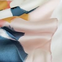 Vista 3 de FONYVE - Pañuelo de satén sedoso de tamaño mediano para mujer, cuadrado, 27.5 x 27.5 pulgadas