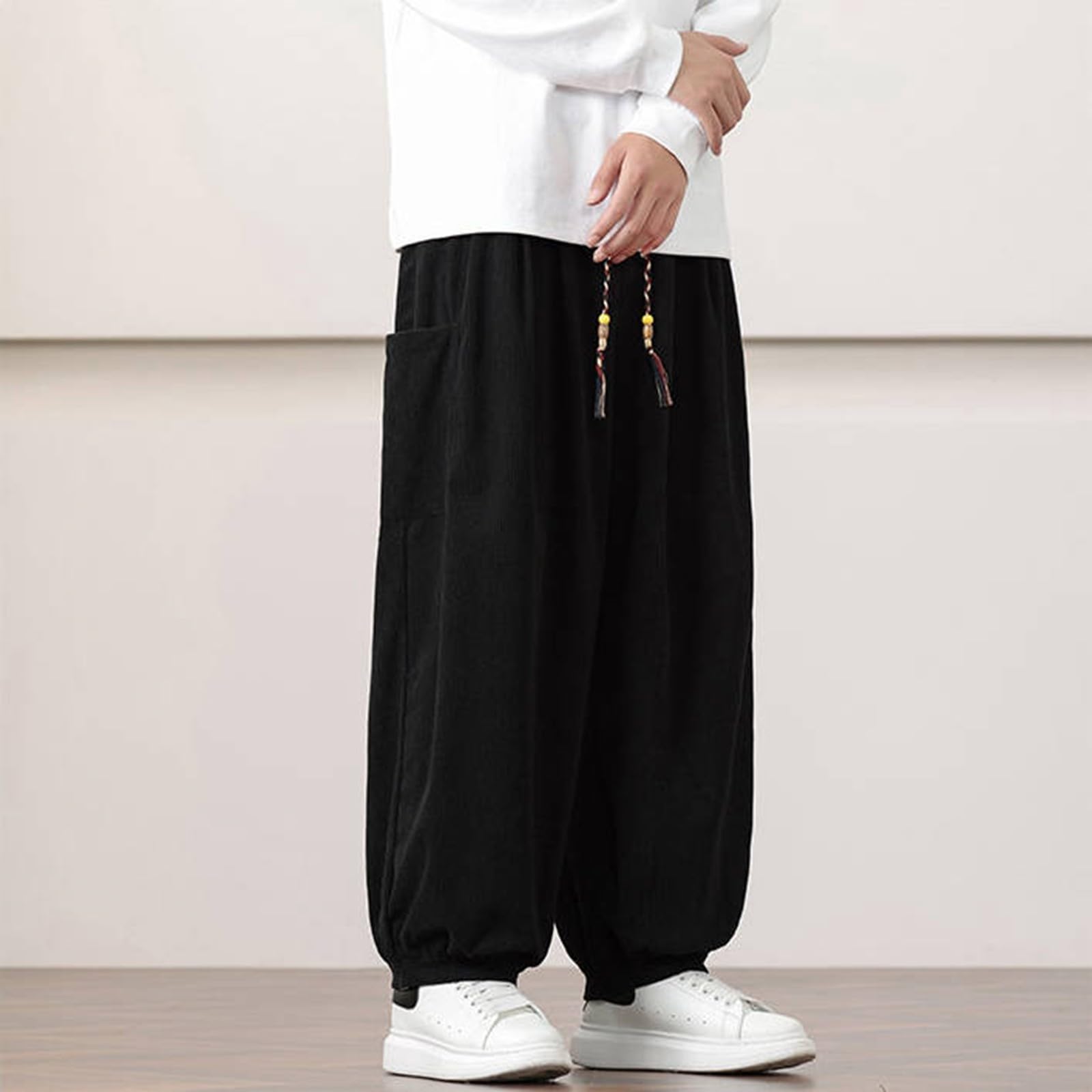 Pantaloni Casual in Velluto a Coste Autunno Inverno 2024 da Uomo, Larghi E Larghi, alla Moda, Taglie Grandi