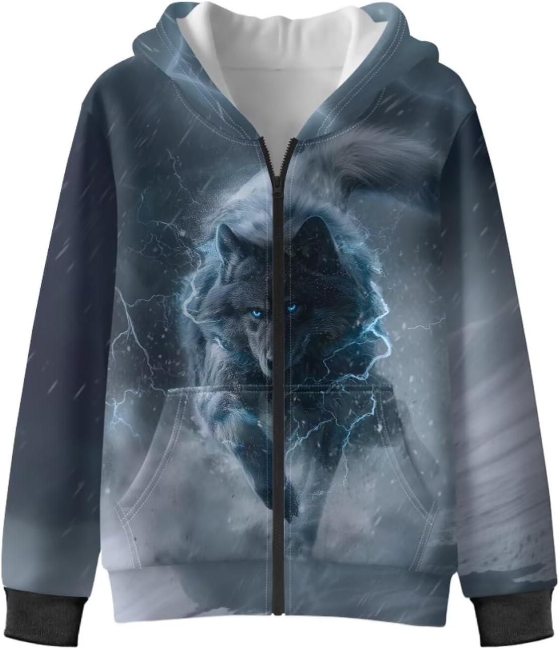 Boys Zip Up Hoodies Children Long Sleeve Cardigan Boys Pullover Jacket with Front Pocket