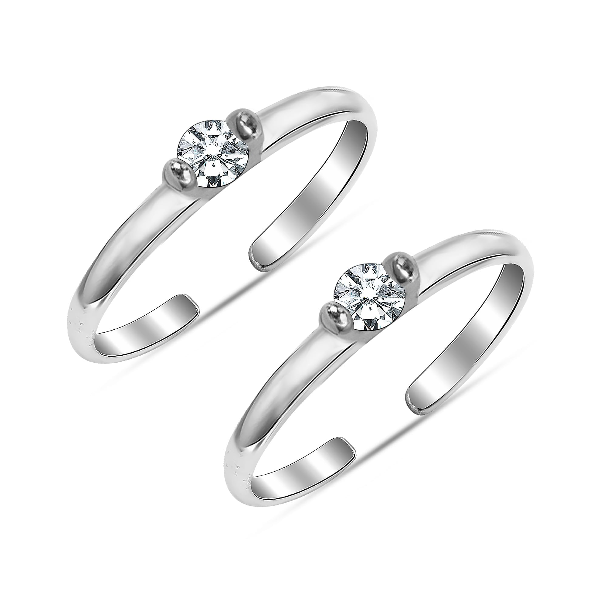 Pure 925 Sterling Silver Toe Rings for Women | BIS Hallmarked Toering Foot Jewelry Gift for Birthday Wedding Anniversary