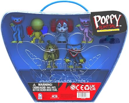 Poppy Playtime - Minifigure Collector Case Set Featuring Huggy Wuggy (10 Figures with Exclusives, Series 1), Multi_Color, (FP7700)