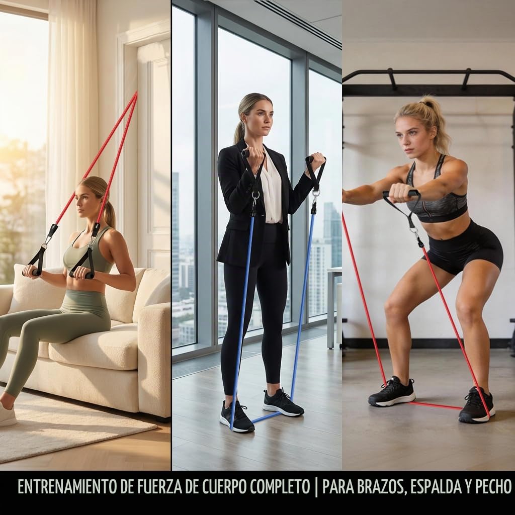 VEICK - Juego de Bandas de Resistencia, Bandas de Entrenamiento, Bandas de Ejercicio, 5 Bandas para Entrenamiento Muscular, Terapia física, Poner el Cuerpo en Forma, Entrenamiento en casa