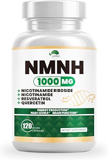 NMNH(Dihydronicotinamide Mononucleotide),NMNH Supplement 1000mg Pure Nicotinamide Mononucleotide,NAD High Purity Supplement Alternative,for Energy,Focus,Non-GMO, Gluten Free,120 Capsules