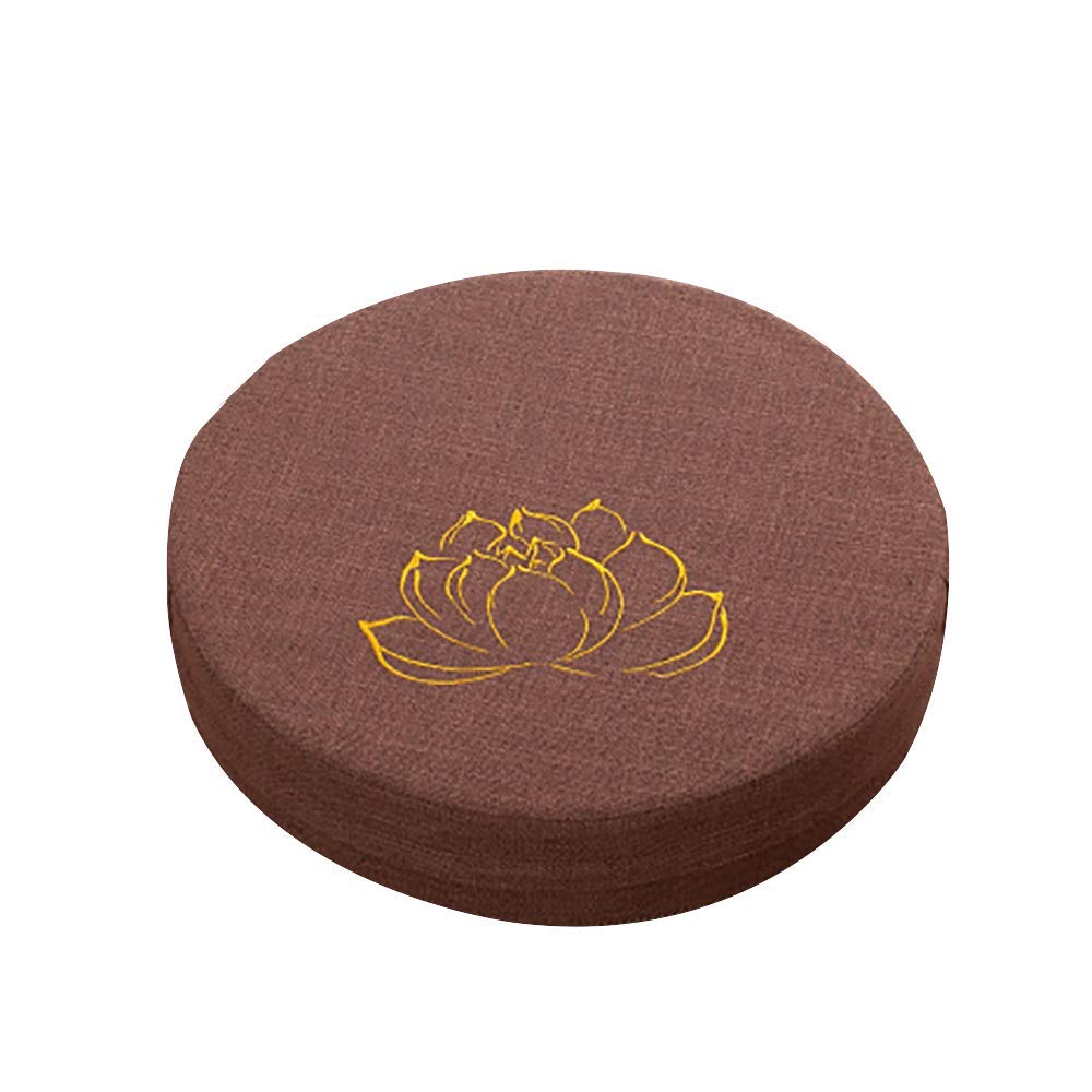 Round Meditation Pillow Cushion,Thickened Soft Yoga Floor Pillow with Removable Cover for Meditation Yoga Room Décor Pouf-u 40x40x6cm(16x16x2)