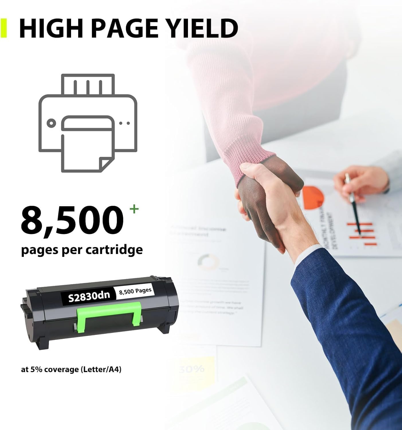S2830 S2830dn Toner Cartridge Replacement for Dell S2830dn Toner Cartridge for Dell S2830dn S2830 Printer Series GGCTW, 593-BBYP, FR3HY, CH00D, 593-BBYP, 3RDYK, TC2RH, 593-BBYO (1,7000 Pages,2-Pack)