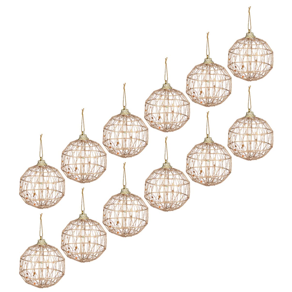 Cabilock 3 Set Di Natale Decorazioni Natalizie All'aperto Gonfiabili Natalizi Ciondolo Albero Di Natale Palline Dell'albero Di Natale Ornamenti Ferro Da Stiro Golden 12 Pezzi * 3