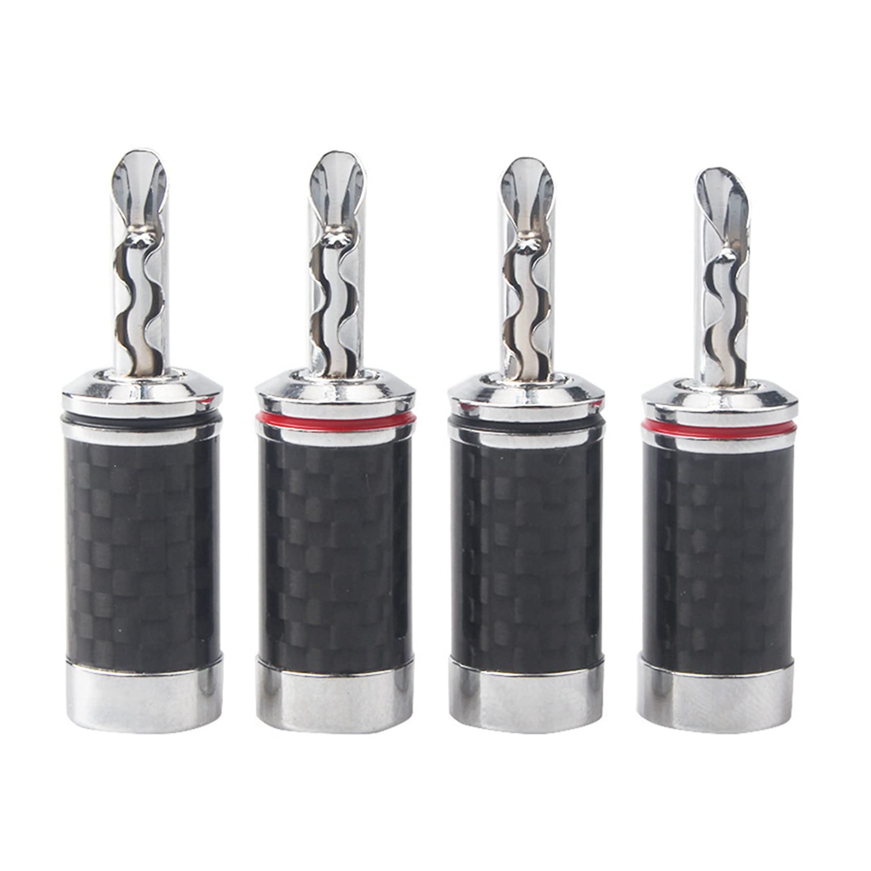 Lot de 32 fiches bananes Hi-Fi HiFi DIY Fibre de Cuivre Revêtement Prise audio électrique Fiche banane