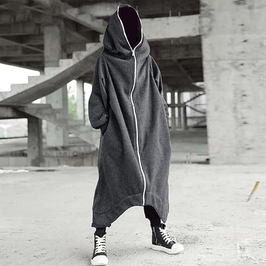 Caxndycing Ninja Hoodie Men's Personality Dark Style Full