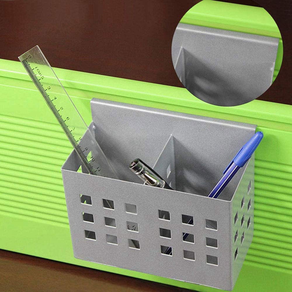 Portapenne in Metallo Resistente per Organizer da scrivania con 2 Scomparti Organizzatore di cancelleria da Tavolo di Grande capacità, portapenne