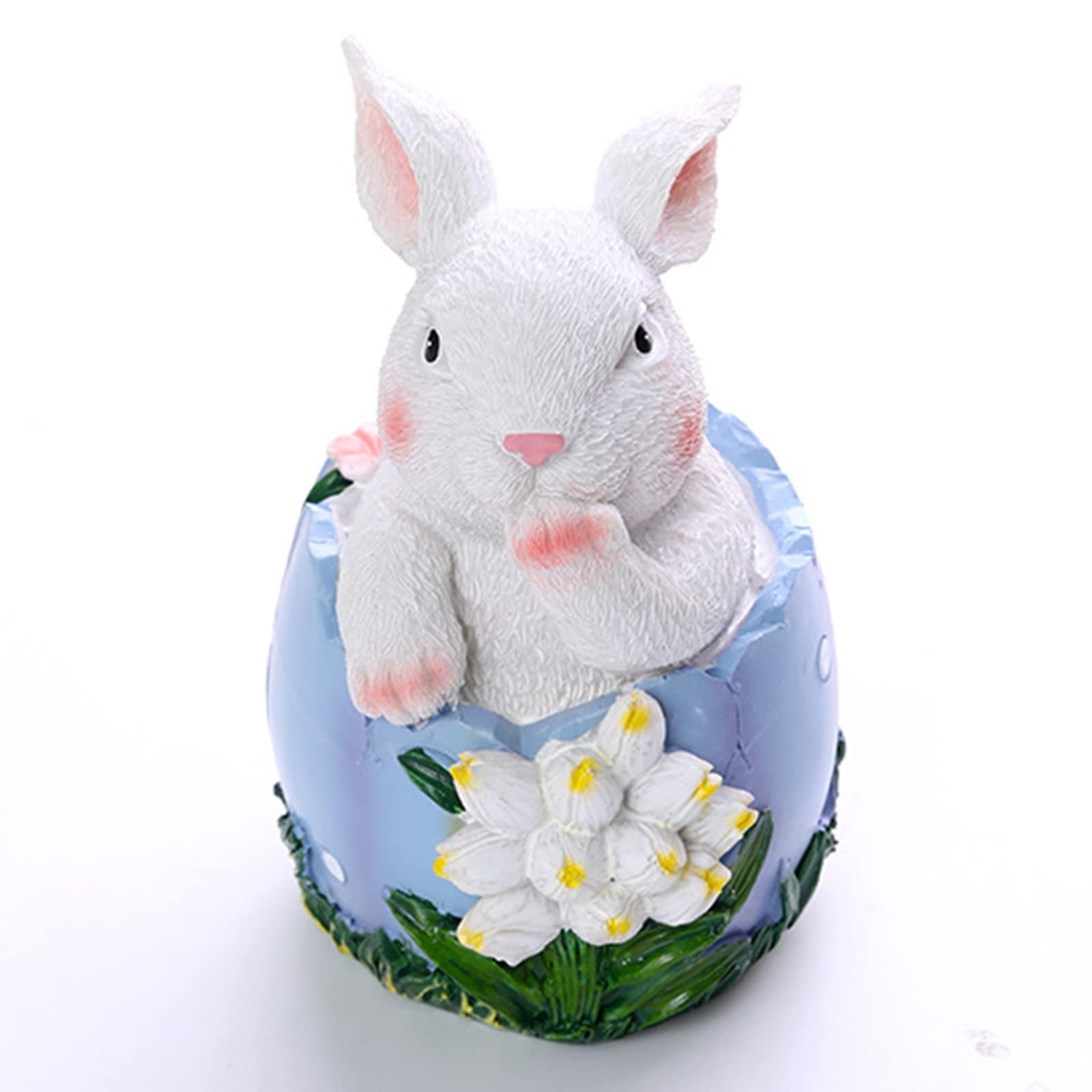 Statue de Lapin de Pâques en résine pour décoration de table - 8