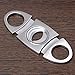 Cigar Cutter Stainless Steel Double Blade Guillotine Scissors for Most Size of Cigars