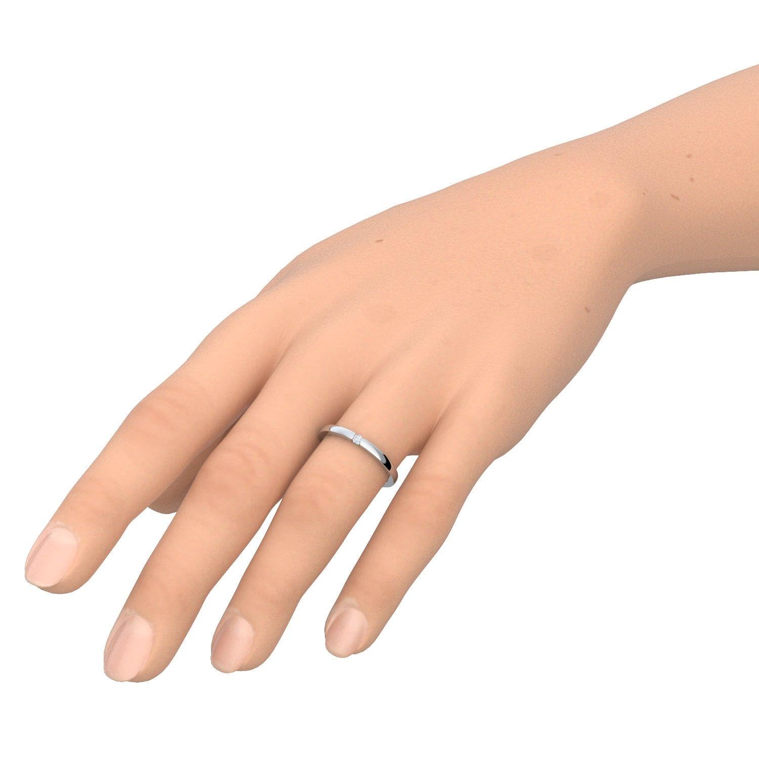 Amoonìc Spannring Verlobungsring Silber 925 mit Zirkonia Stein | Ring Zirkonia wie Diamant inkl. Luxusetui, Heiratsantrag Hochzeit Liebesgeschenke Antrag Geschenke AM195SS925ZIFA-7