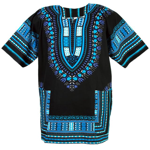 CHAINUPON African Dashiki Cotton Shirt Men Women Festival Boho Hippie 60's 70's Bohemian