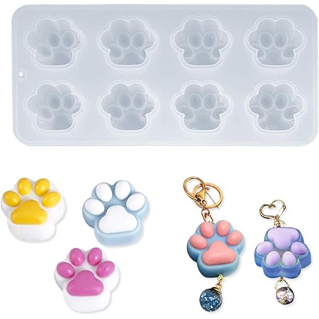 Isuperb Moules Animaux En Resine Moulle Patte De Chat Silicone Resine Epoxy Cat Molds Diy Bijoux Pendentif Artisanat Cat Paw Amazon Fr Cuisine Maison
