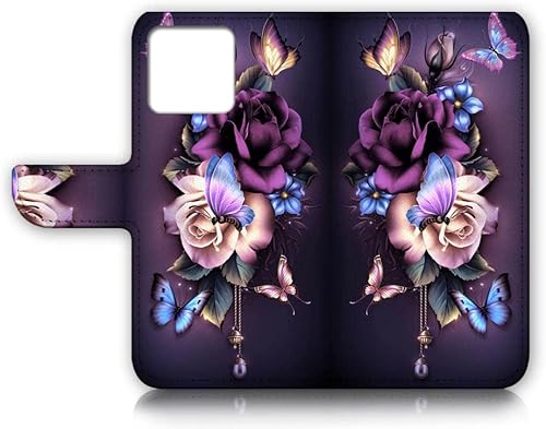 Miniatura 3 de AJOURTEK Funda para iPhone 11, diseño artístico, estilo cartera, diseño de flores elegantes, protección de cuerpo completo AD003 (#24886 flor de