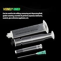Vista 7 de SHAOTONG 10mL Syringe with 21 Gauge 1.5 Inch Needle Lab Disposable Sample Injection Syringes, 100 Pack