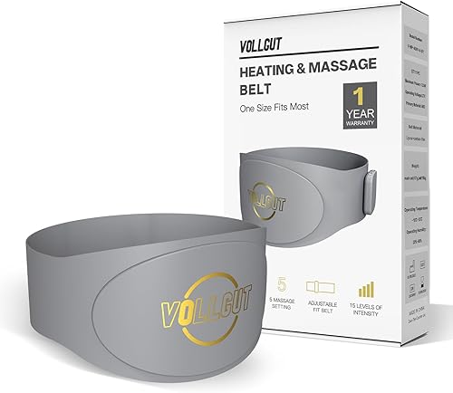 Masajeador de espalda con calor, cinturón de masaje de calefacción, masajeador de espalda para aliviar el dolor, tejido profundo con bolsa de