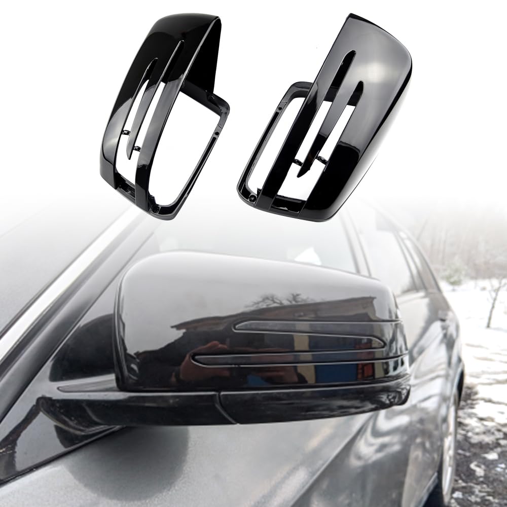 Coques de rétroviseur de voiture couvercle de rétroviseur latéral capuchon en plastique ABS style Compatible avec be-nz A B C E S CLA GLK GLA classe W176 W246 W204 W212 W221 X156 C117