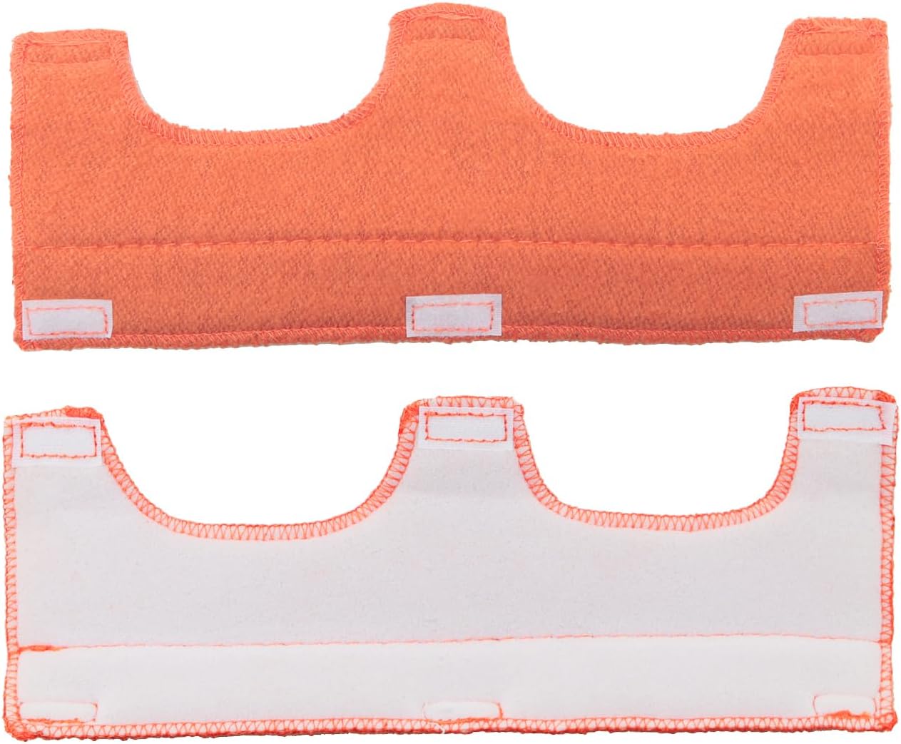 4PCS Construction Helmet Sweat Pads Orange Red 9.25x3.75 inches Breathable Flame Retardant Cotton Pads for Chainsaw Welding Construction Forestry Safety Helmets