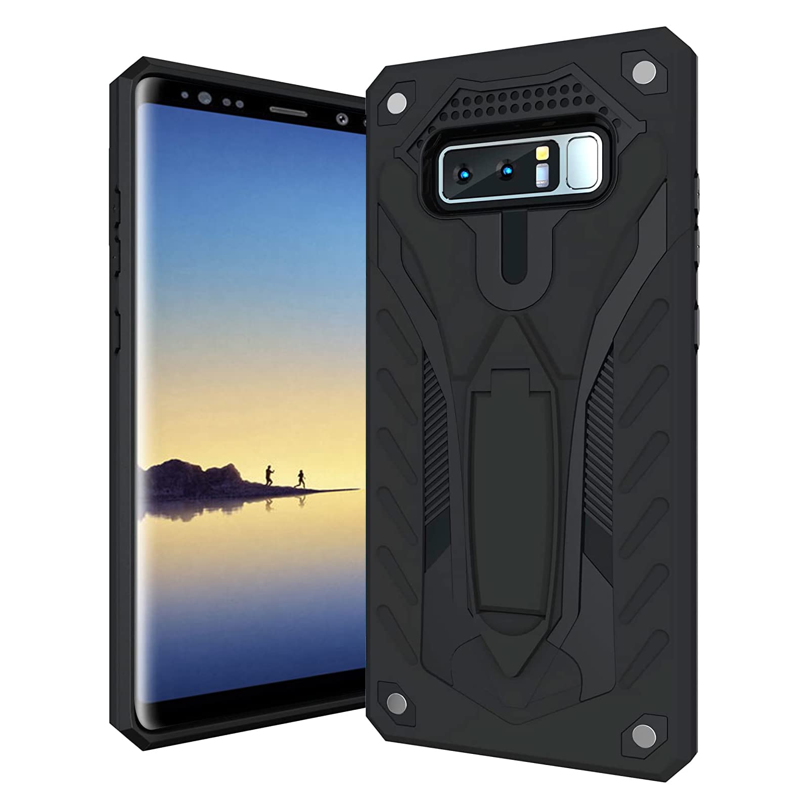 MuHadJiyaCase for Samsung Galaxy Note 8 Case, Armor Case with Stand, Military-Grade Drop Protection Case Cover,Shockproof Rugged Heavy Duty Protective Cover for Galaxy Note 8