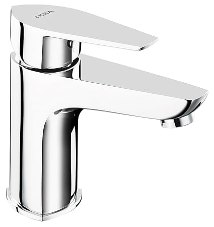 Cera Valentina F1013451 Brass Single Lever Basin Mixer (Silver)