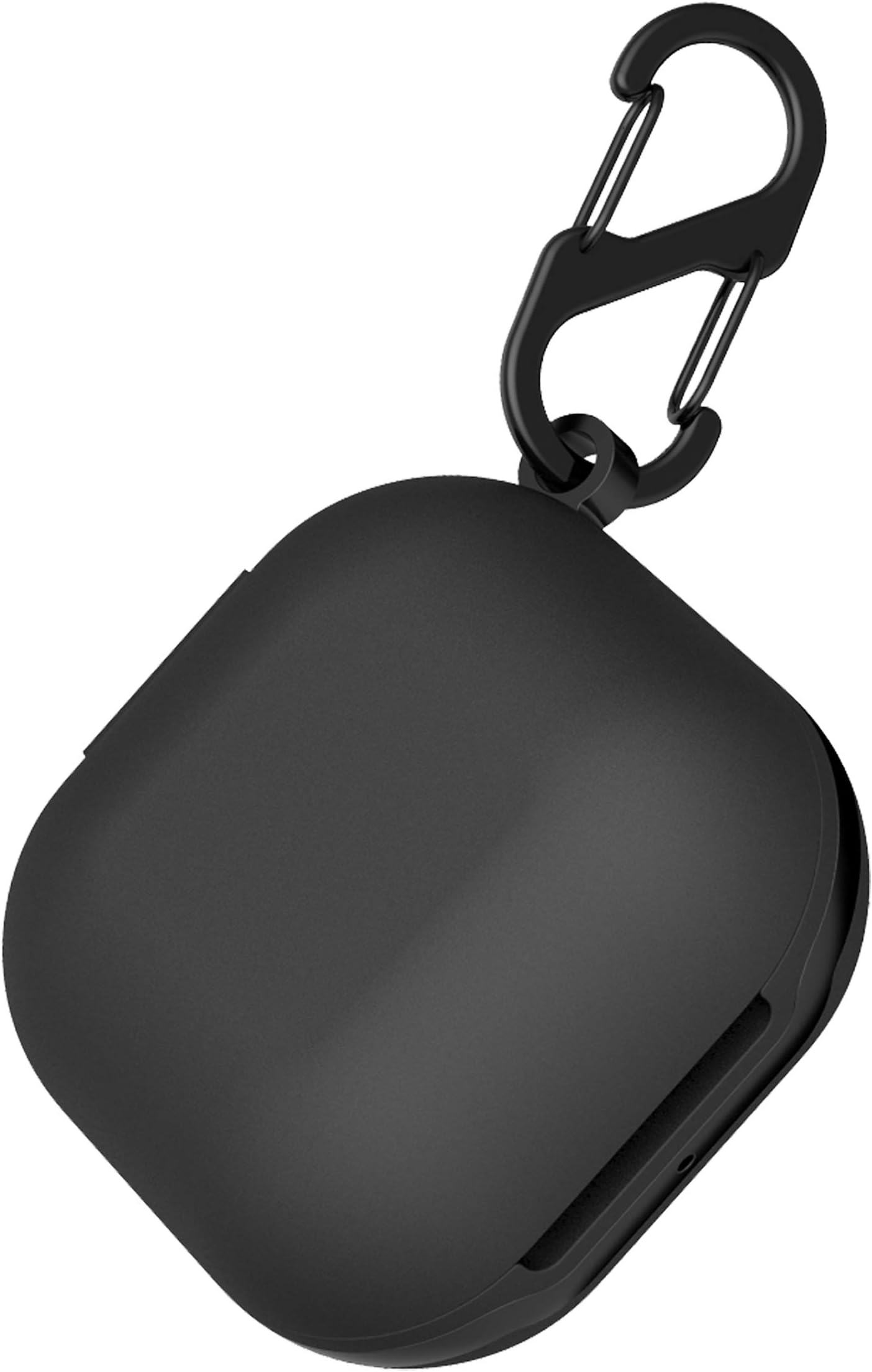 Aocar Silicone Carrying Case for Galaxy Buds2, Buds Pro, Buds Live - Portable Scratch Shock Resistant Cover with Carabiner (Black)
