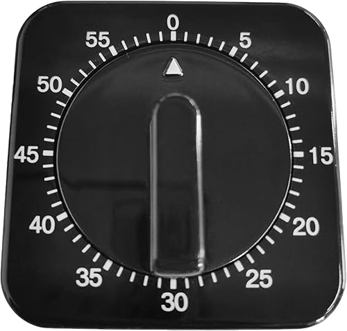 Miniatura 4 de Temporizador mecánico Cronómetro de 60 minutos para cocinar, hornear, gimnasio, entrenamiento, estudio, reloj de cuenta regresiva visual para