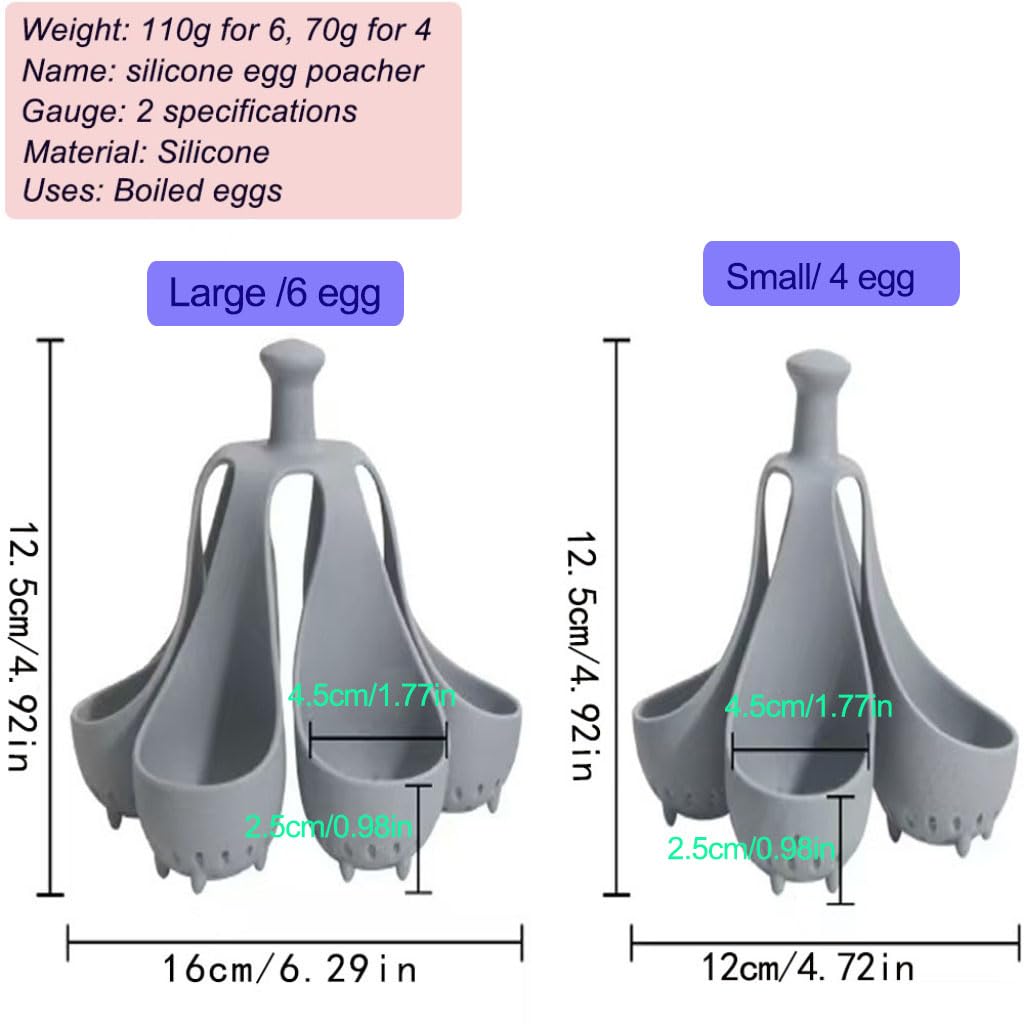 MTOMDY Egg Boiler Rack, Freestanding Egg Boiler,Egg Cooker for Making Soft or Hard Boiled Eggs, Holds 10 Eggs-Resistant Silicone Egg Cooker with Drainage & Handle Flexible Washable Egg Gadgets