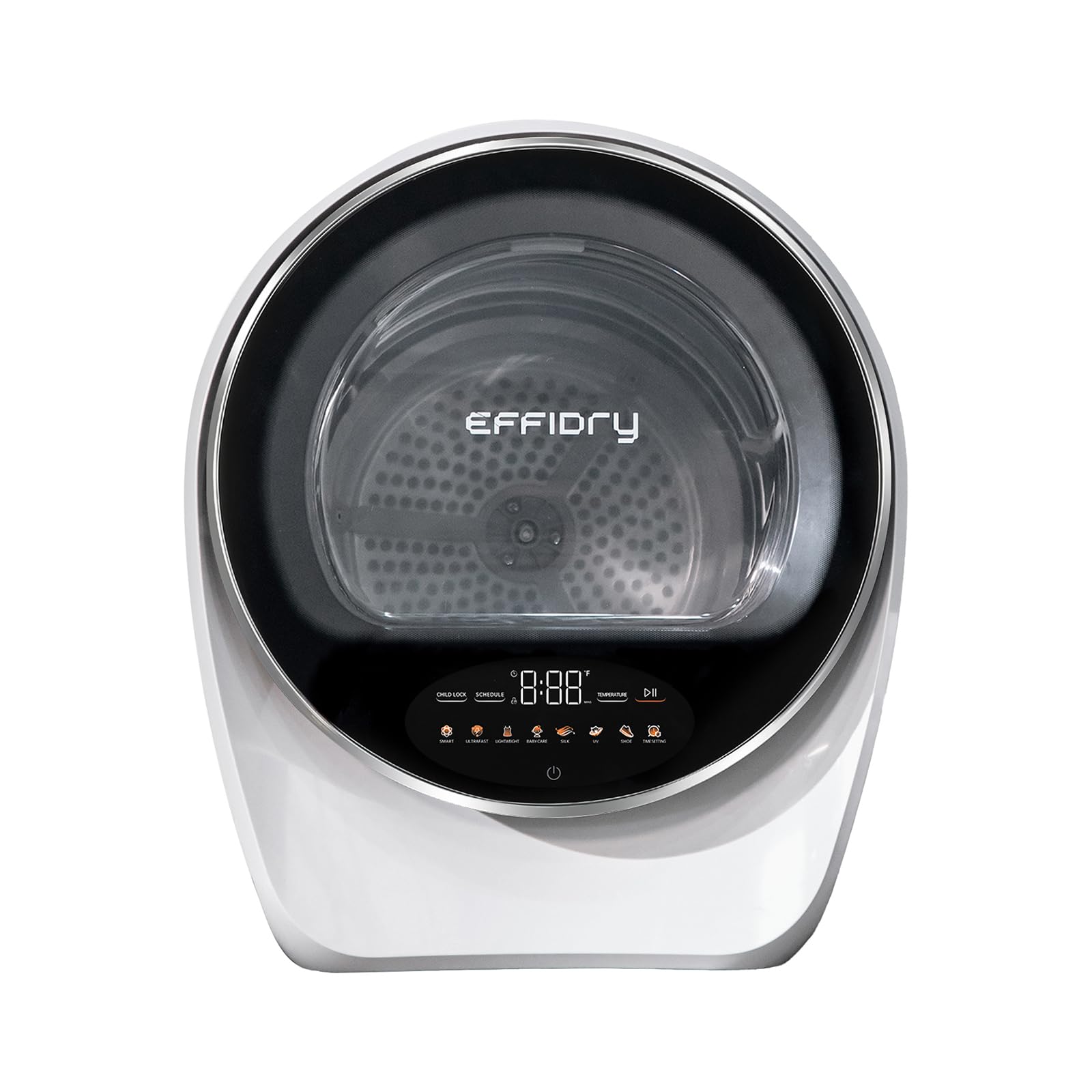 Secadora de ropa compacta S3, capacidad de 1 pie cúbico, 110 V, 1050 W, portátil, con tambor de acero inoxidable, control LED, 8 modos de secado para espacios pequeños, apartamentos, dormitorios, mini secadora eléctrica portátil de ropa