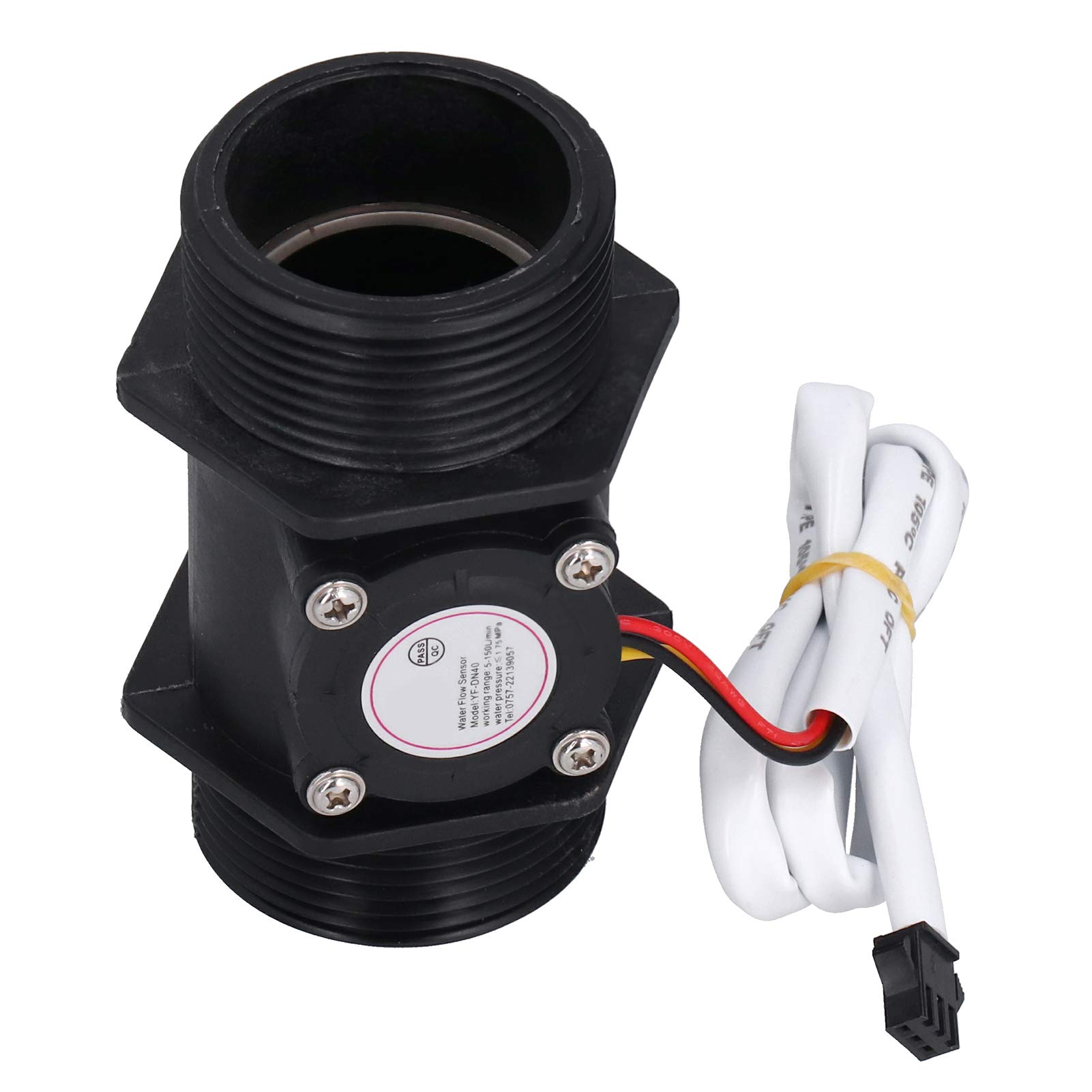 Water Sensor Hall Flowmeter G1.5in YFDN40 DC 3-24V High Sensitivity