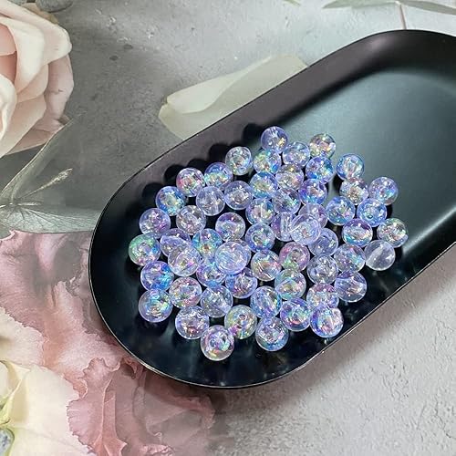 Miniatura 2 de 1000 cuentas redondas acrílicas de burbujas de 0.236 pulgadas AB coloridas de plástico sueltas espaciadoras para manualidades, collares, pulseras,