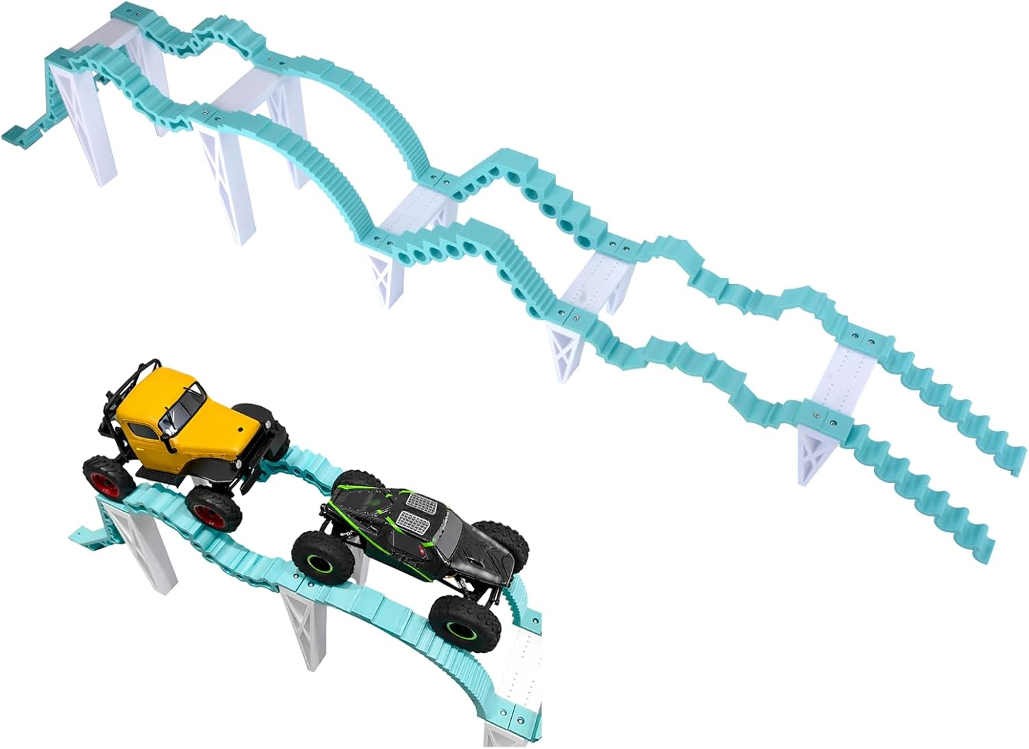 for Axial SCX30 & 1/24 Scale Off-Road Obstacle Course - 3D Printed Climbing Balance Challenge Bridge for RC Off-Road Vehicles (Vehicle Not Included) (Style B)