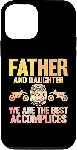 iPhone 12 mini Dirt Bike Rider Motocross Watercolor Father And Daughter Case