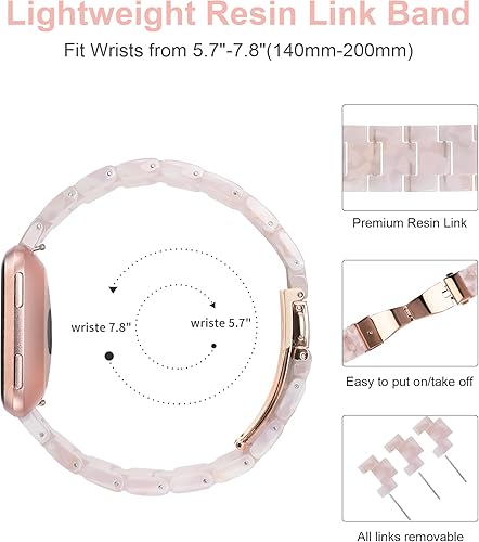 Miniatura 3 de Wearlizer Correa de resina compatible con Fitbit VersaVersa 2Versa LiteVersa SE bandas para mujeres y hombres, correa ligera de repuesto para reloj