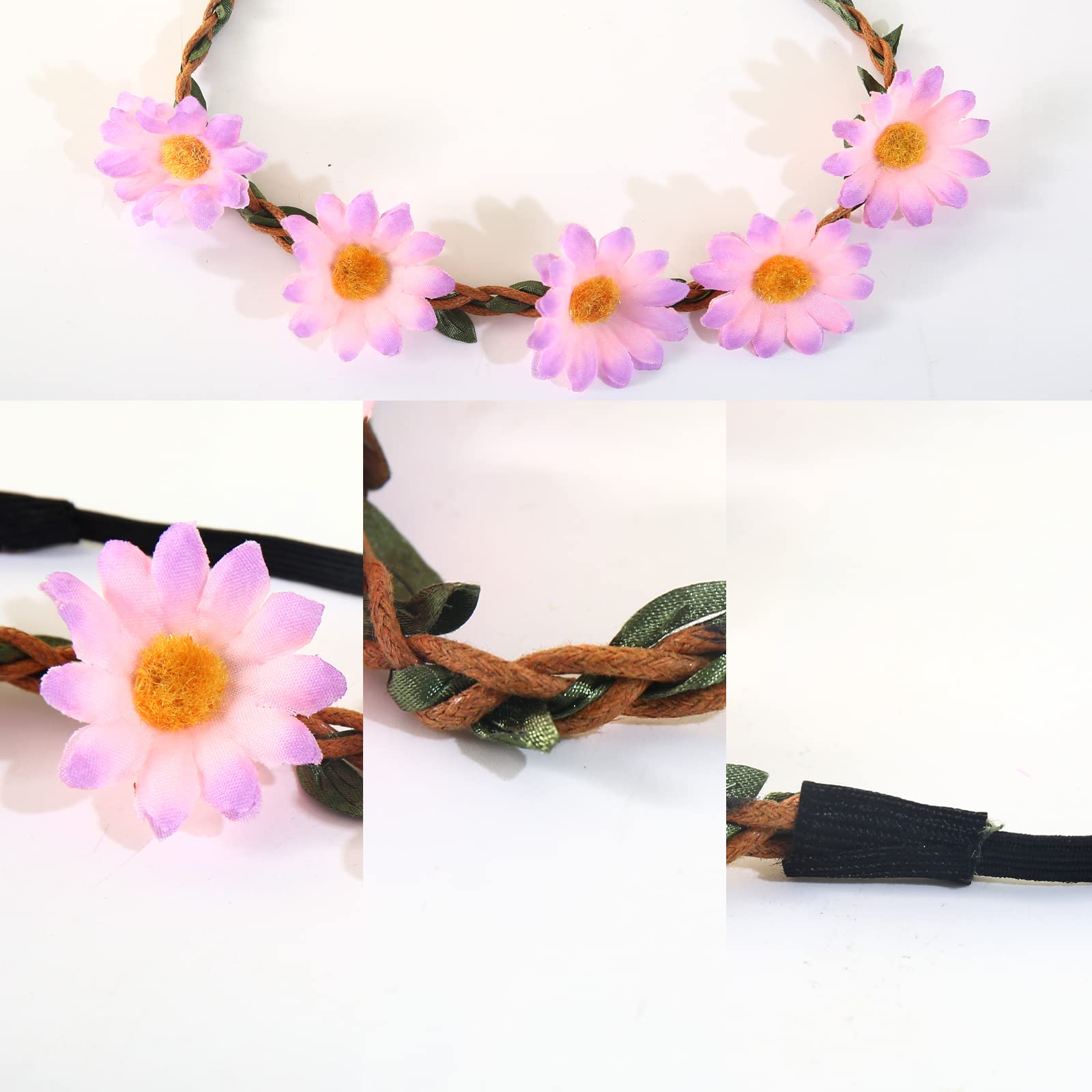 Fiori Fascia 12Pz, Fasce Floreali di Ghirlanda con Nastro Elastico Regolabile Moda Corona di Fiori Multicolore Fasce Corona di Fiori Ghirlanda Girasole Fiori Corona Fascia Capelli per Matrimonio Festa Fiori Fascia 12Pz, Fasce Floreali di Ghirlanda con Nastro Elastico Regolabile Moda Corona di Fiori Multicolore Fasce Corona di Fiori Ghirlanda Girasole Fiori Corona Fascia Capelli per Matrimonio Festa