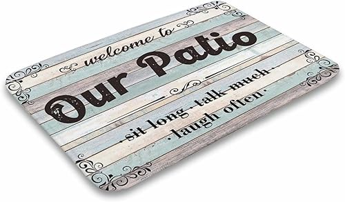 Miniatura 4 de Nuestro patio  Tapete rústico para patio, tapete antideslizante y duradero de bienvenida para baño, porche delantero, cocina, entrada, regalos de