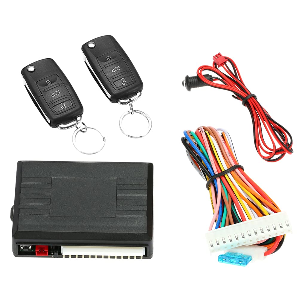 Shkalacar Verrouillage centralisé Universel de Voiture, Serrure de Porte de Voiture, Système d'entrée Central sans clé, Kit de Verrouillage avec télécommande, Contrôle du téléphone Portable