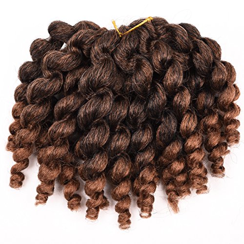 Silike Ombre JUMPY Wand Curl (3 Pieces) Jamaican Bounce Havana Mambo Crochet Braids For Women (T 1B/30#)